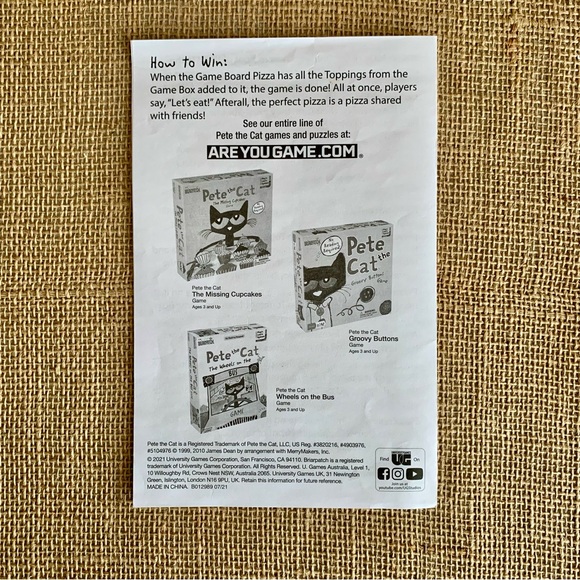 PETE THE CAT Pizza Pie Game & Pete the Cat Coloring Book - Picture 9 of 15